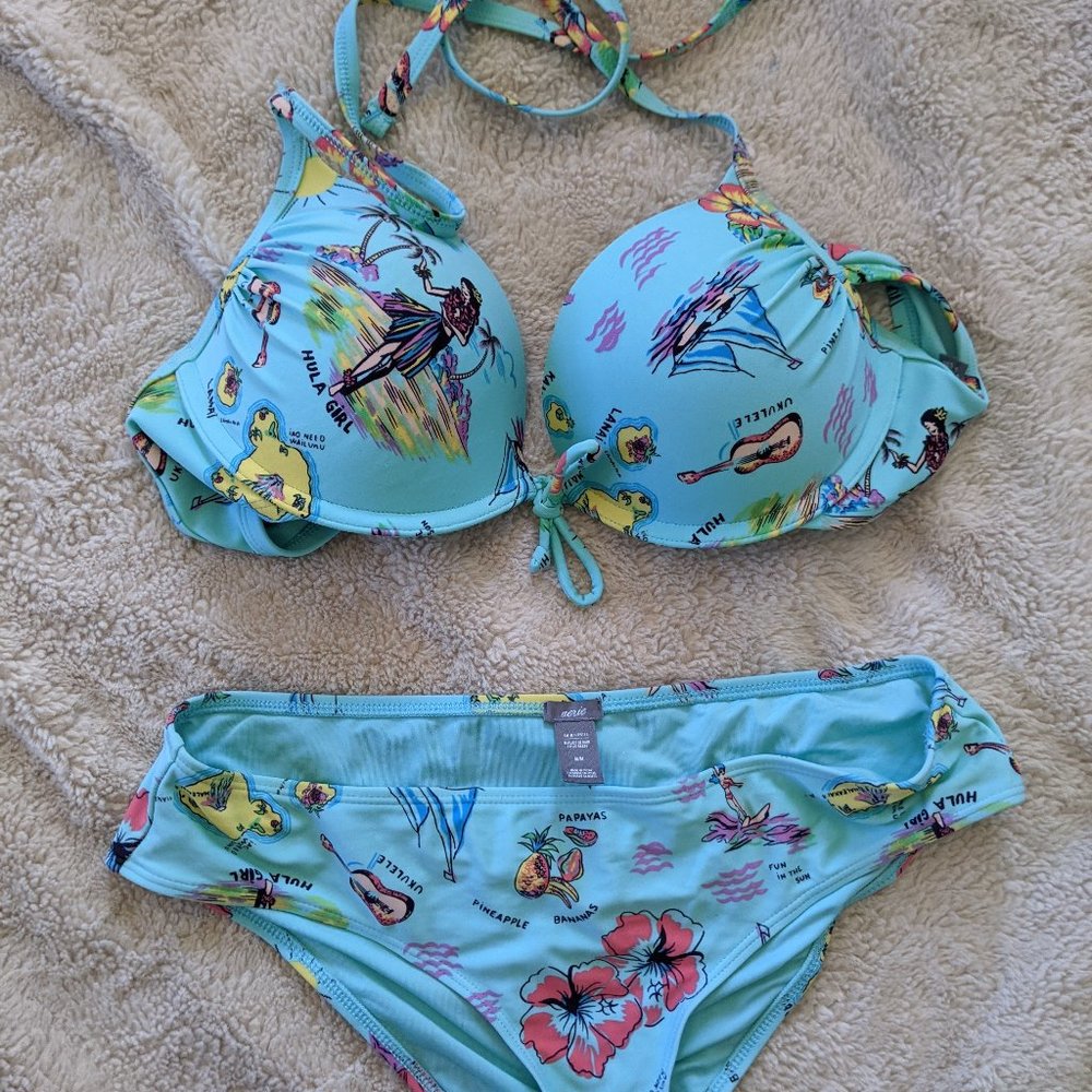 AERIE Charley Luau Bikini Set